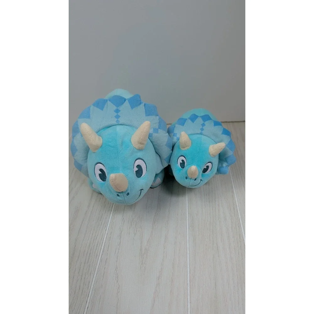 Disney Triceratops Plush Set Blue Animal Kingdom Stuffed Dinosaurs Stars